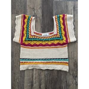 Miracle Multicolor Crochet Knit Top